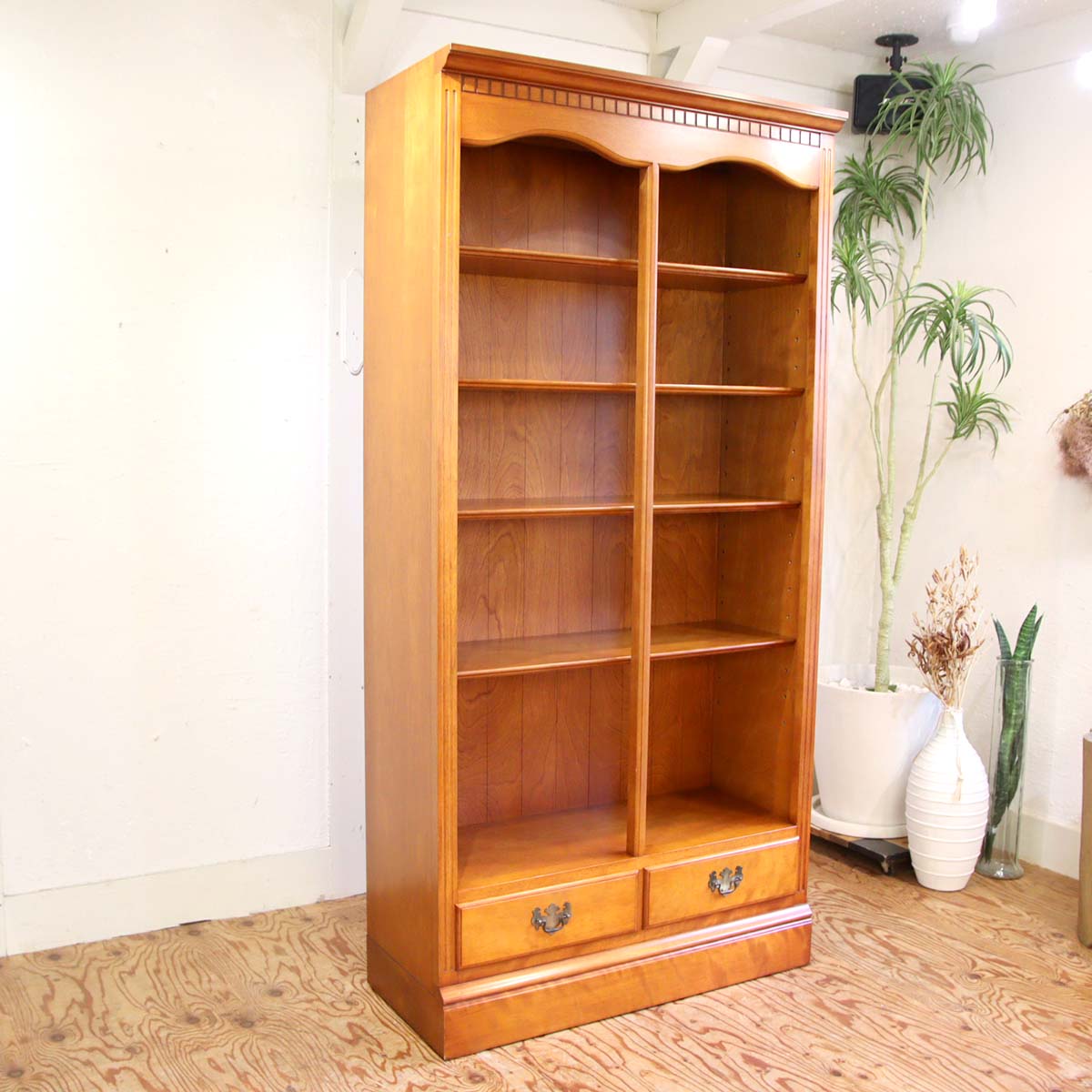 横浜ダニエル 書棚 オープン クラシック家具 本棚 ブックシェルフ