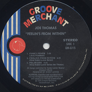Joe Thomas / Feelin's From Within (LP), Groove Merchant | 中古