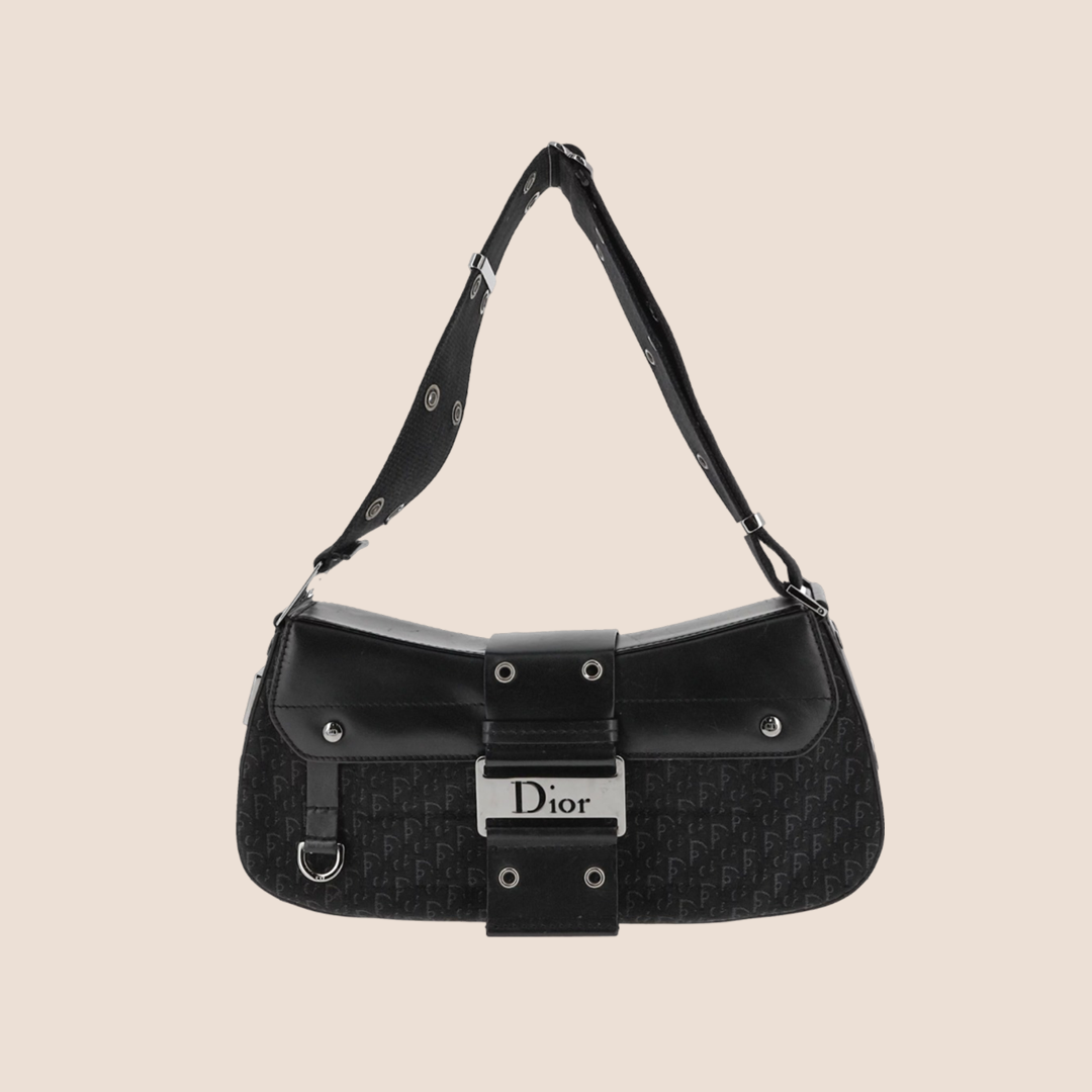 CHRISTIAN DIOR BLACK TROTTER STREET CHIC COLUMBUS SHOULDER BAG – RDB