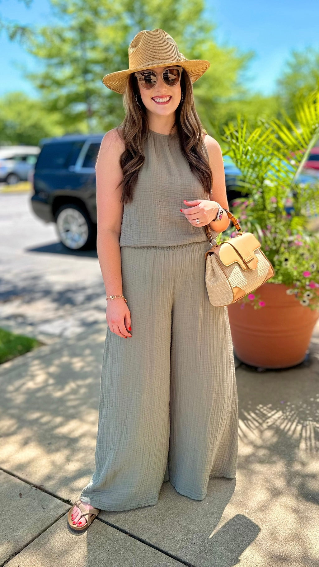 Michael Stars Gauze Wide Leg Pants - Olive – Tunie's Boutique