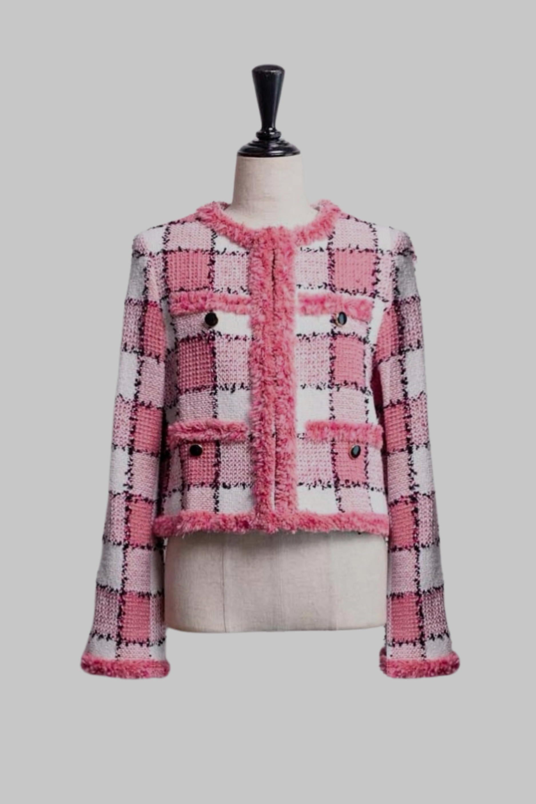 gingham tweed jacket – shéller / シェリエ