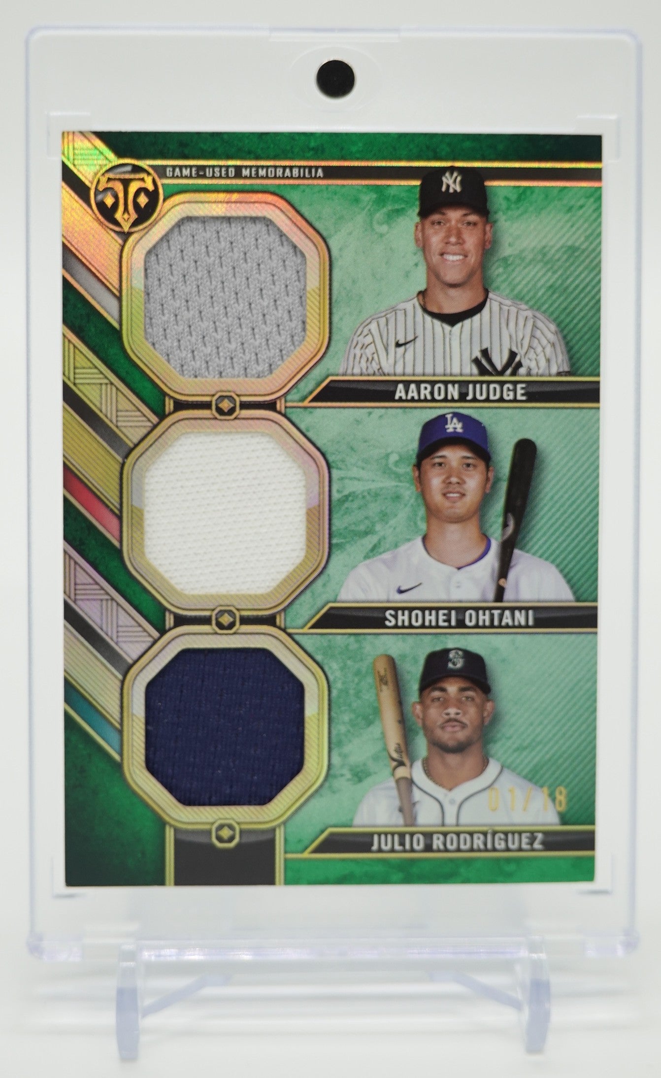 大谷翔平、アーロン・ジャッジ、フリオ・ロドリゲス 18枚限定 レリック