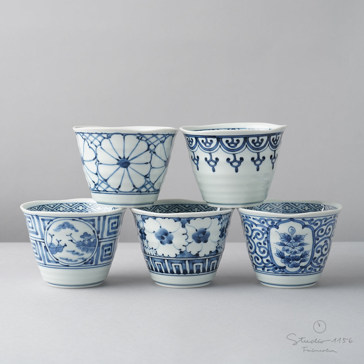 波佐見焼 染付 南蛮図 フリーカップ 280ml 高山陶器の通販｜Studio1156