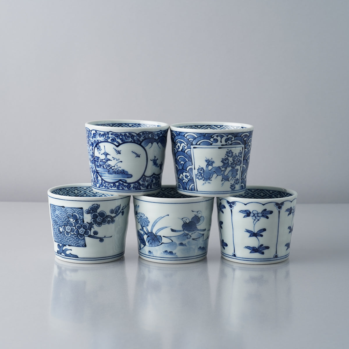 波佐見焼 染付 手彫そば猪口 190ml 高山陶器の通販｜Studio1156