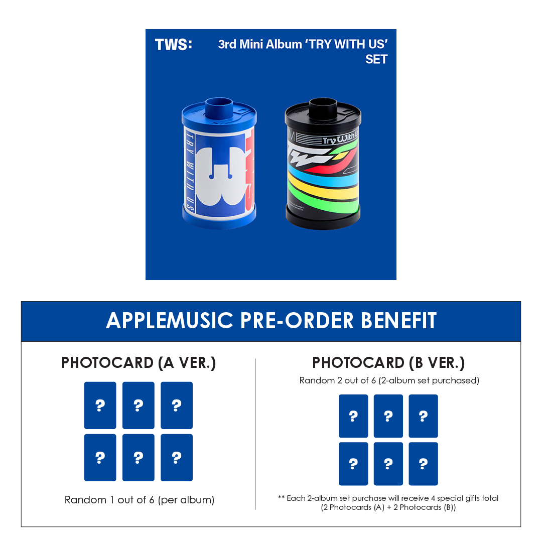 TWS 3RD MINI ALBUM - TRY WITH US + APPLEMUSIC PHOTOCARD – SubK Shop