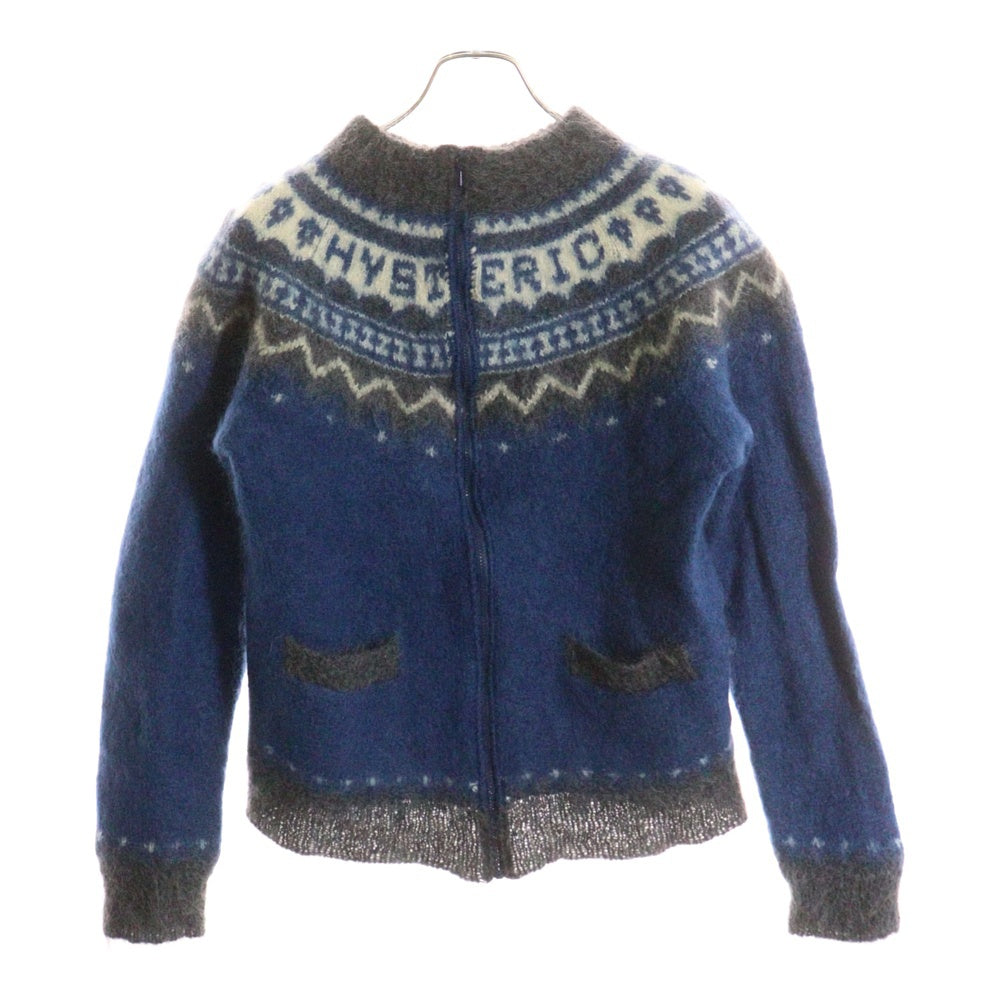 HYSTERIC GLAMOUR(ヒステリックグラマー) モヘア混 ノルディック柄
