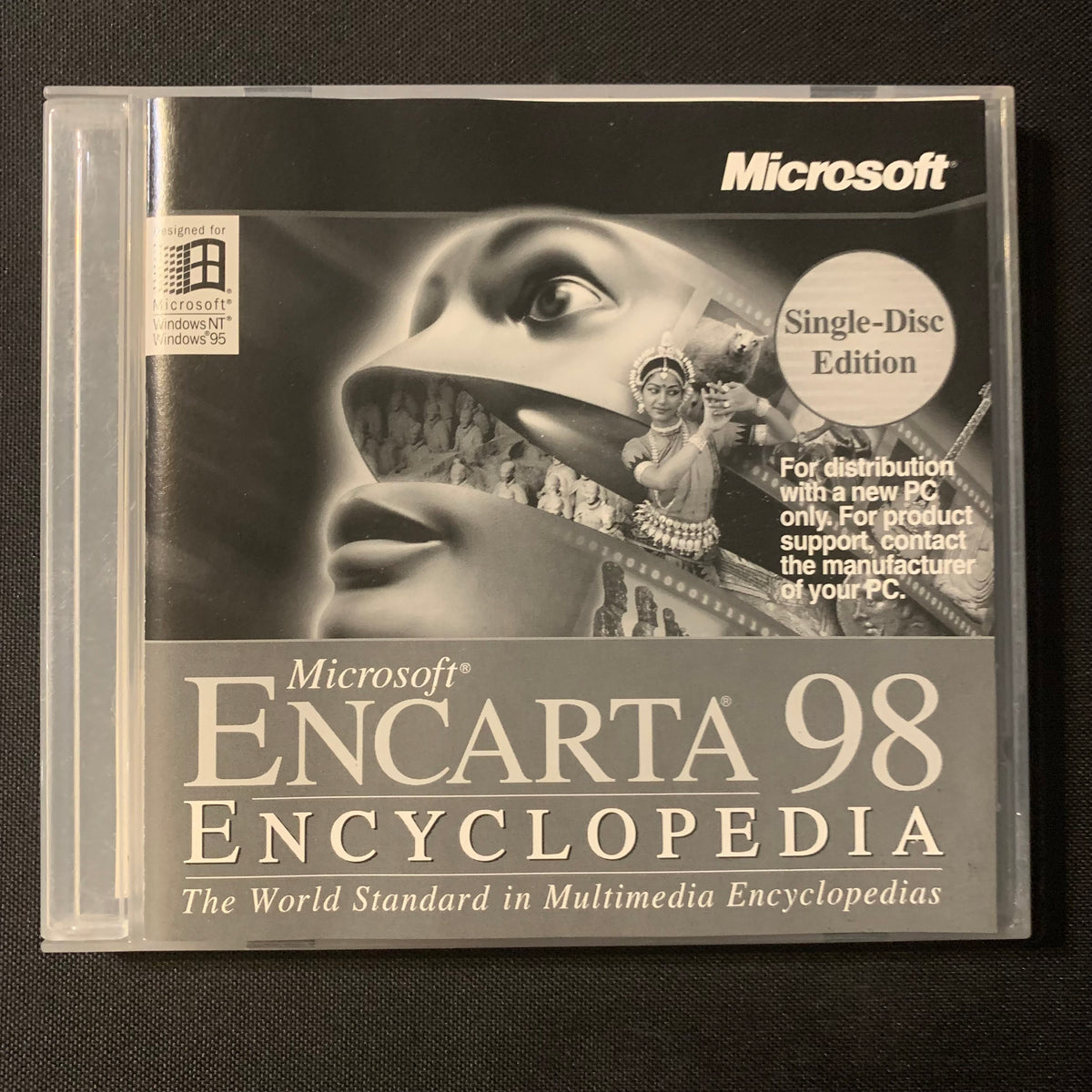 PC CD ROM Microsoft Encarta 98 Single Disc Edition (1998