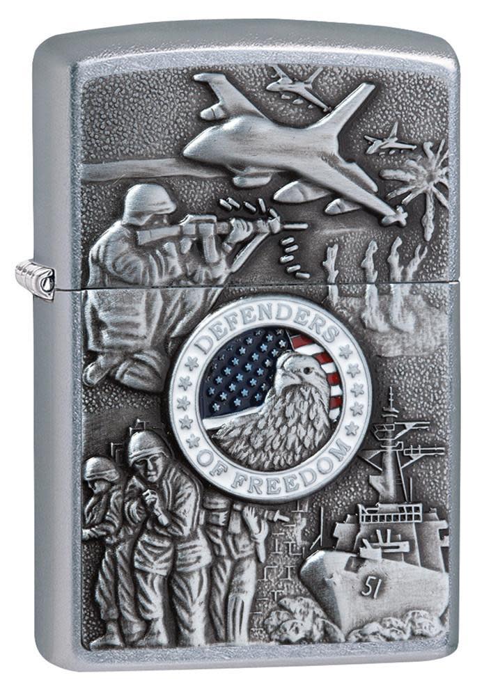 Joined Forces Military Emblem Chrome Lighter – Zippo USA