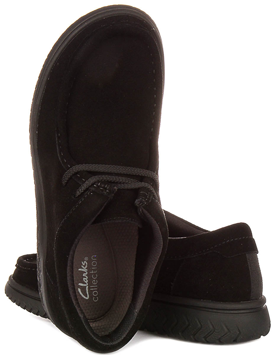 Clarks Relaxlite Low Black Men | Suede Comfort Lace Up Shoes