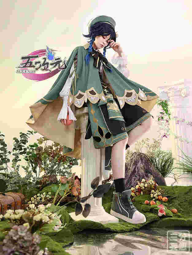 三分妄想 原神 コスプレ ウェンティ ウィッグ