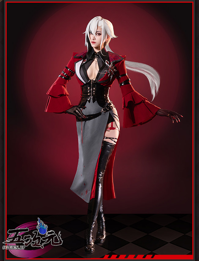 五次元 基萌 原神 コスプレ アルレッキーノ 召使 コンサート 衣装