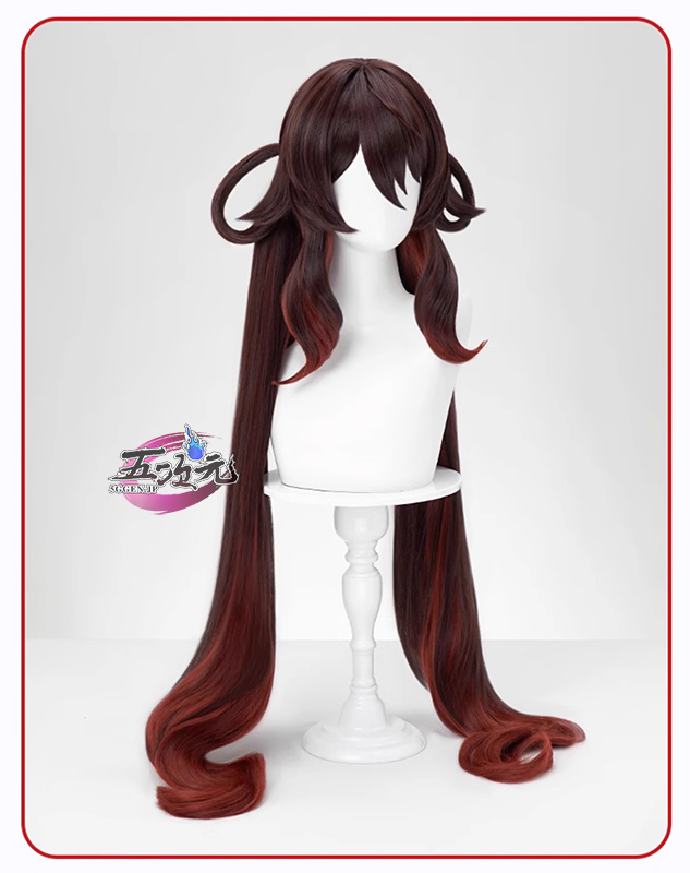 三分妄想 原神 コスプレ 胡桃 残雪に咲く紅 海灯祭 ウィッグ