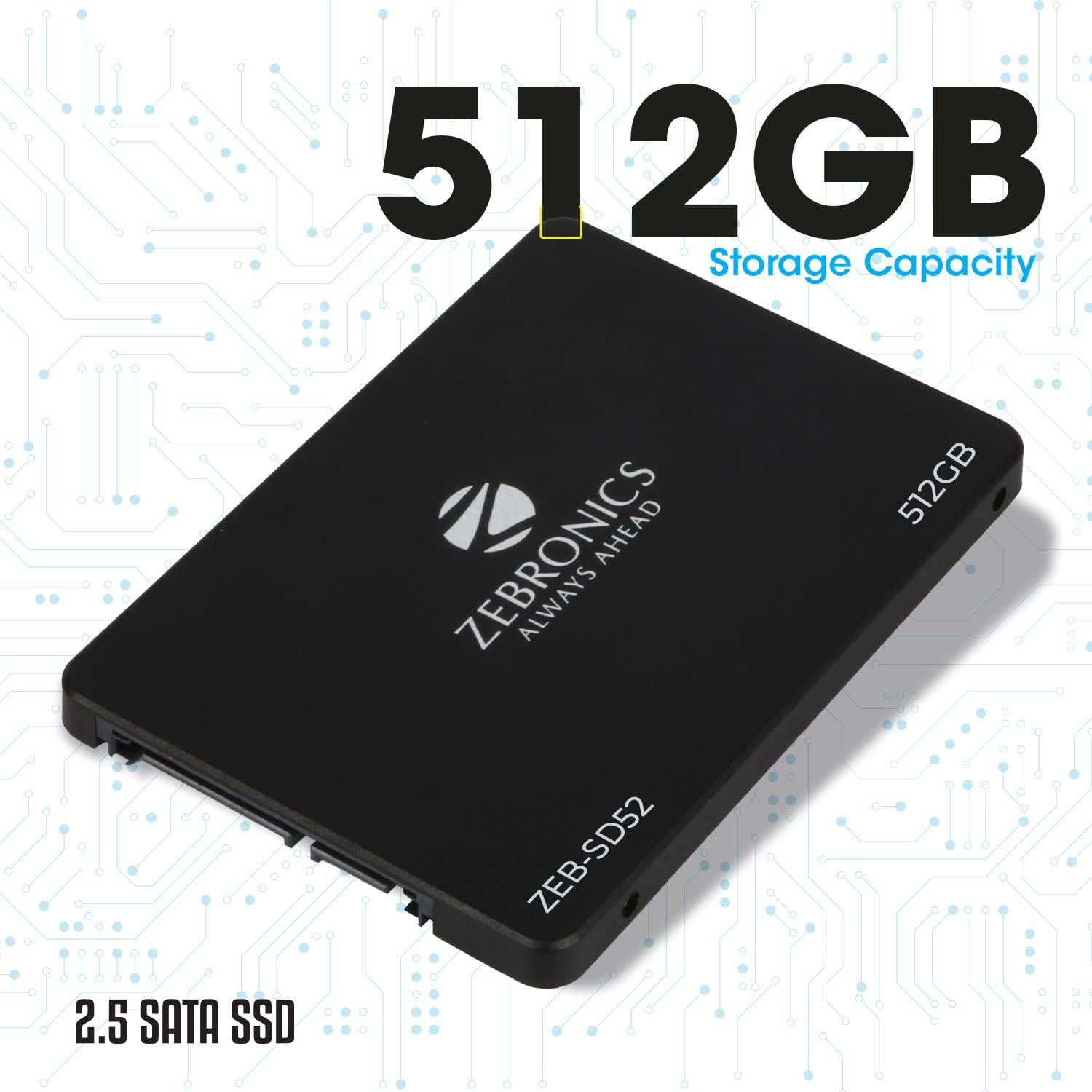 Zeb-sd52 Ssd 512gb, Sata Ii And Sata Iii Interface, Qlc, Silent