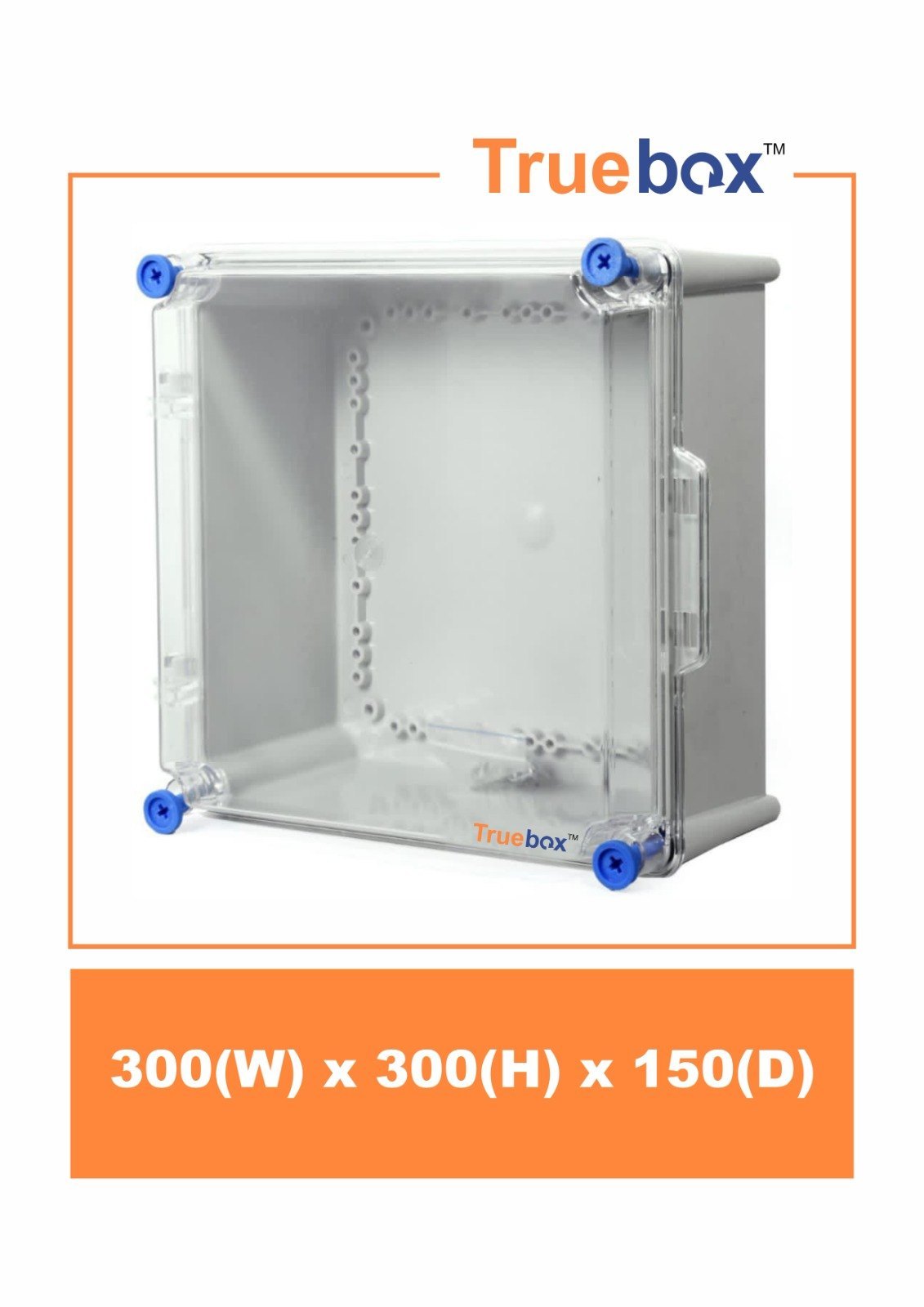 IP67 ABS Enclosure Box 300x300x150 Mm Hinge Junction Box at