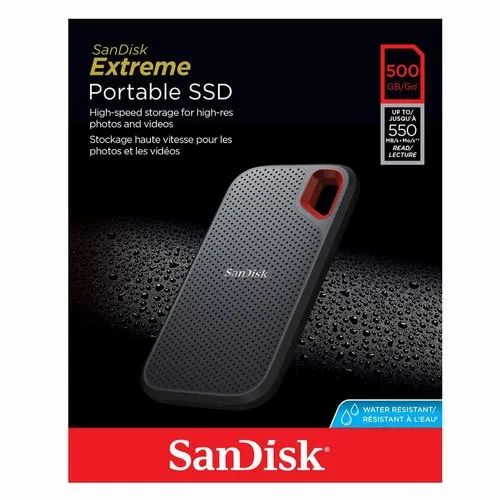 Plastic Sandisk 500gb Extreme Portable Ssd, Model Name/Number