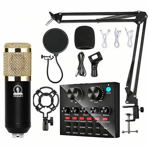 Metal ZHIZUKA BM 800 Condenser Microphone Set with V8 Sound Card