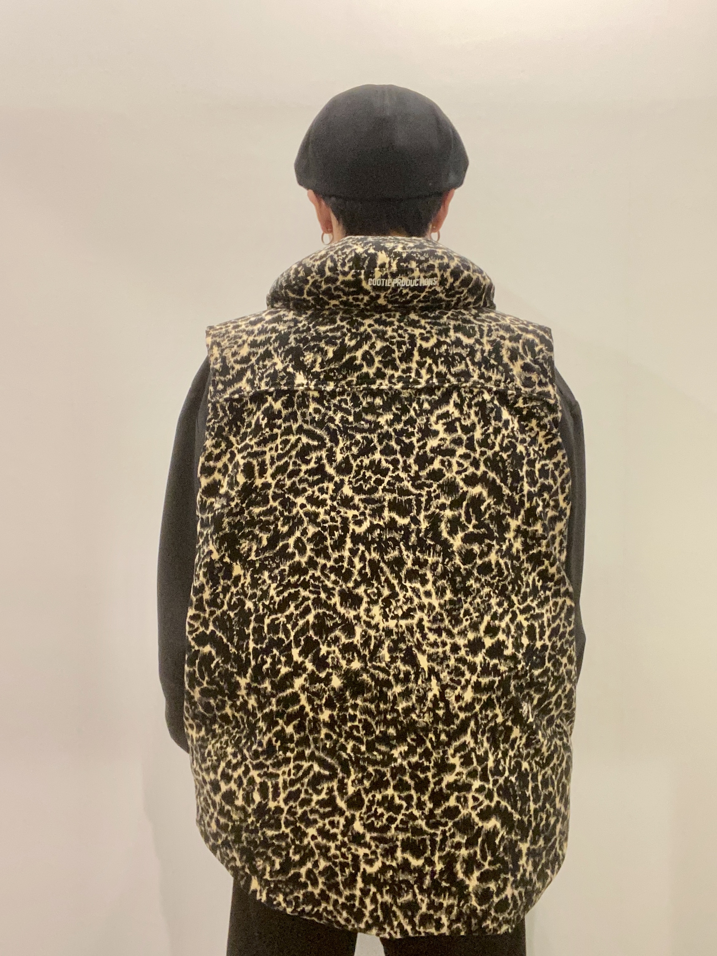 COOTIE / Corduroy Leopard Oversized Down Vest -Leopard- | 80