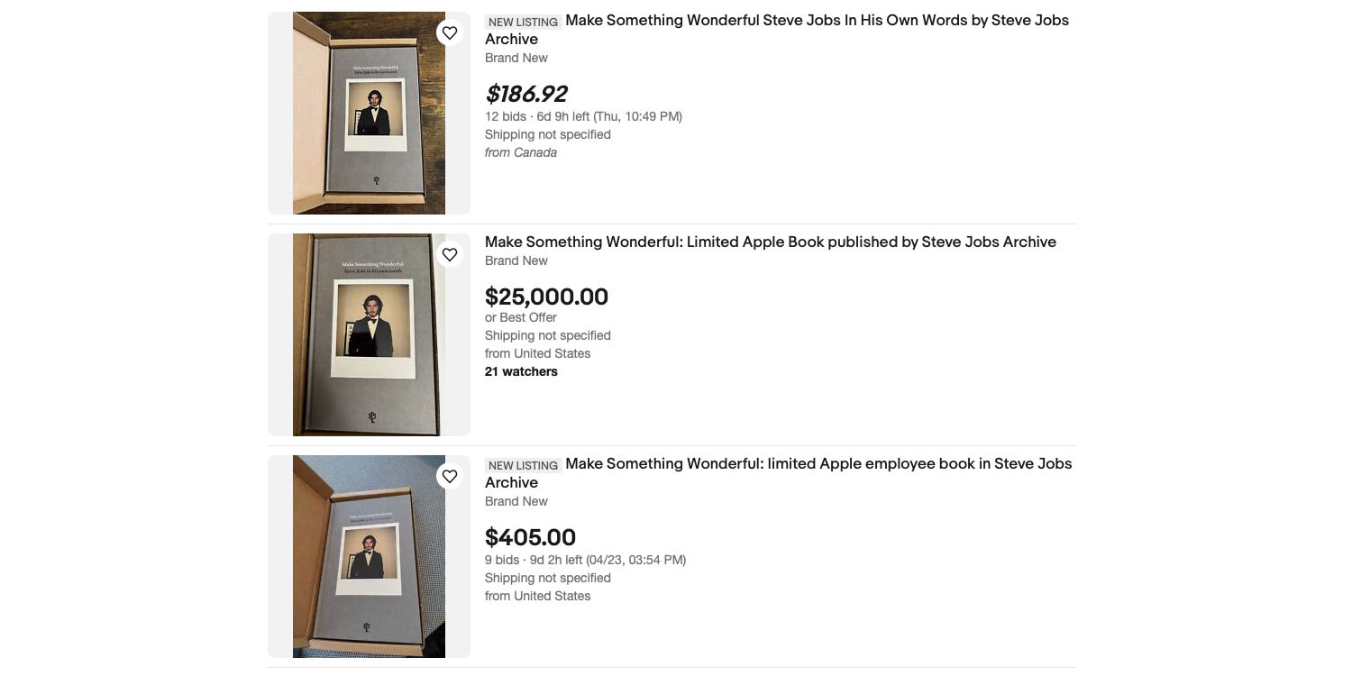 Make Something Wonderful printed books on eBay (maybe)