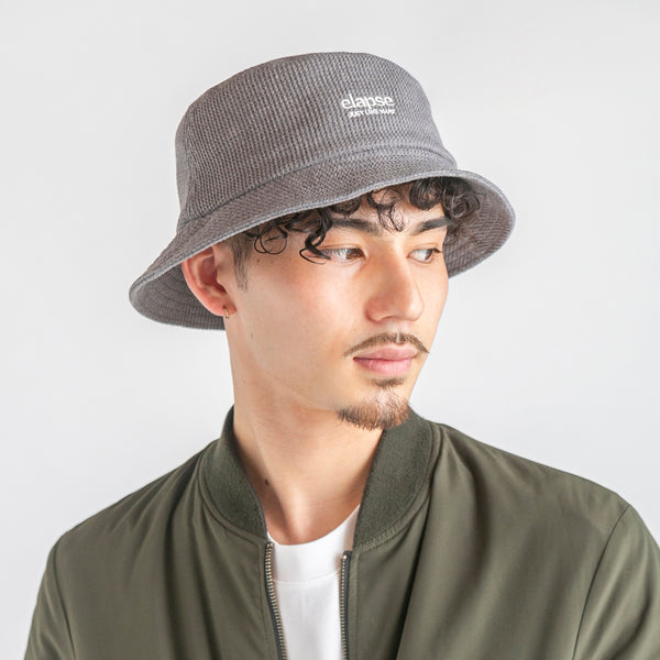ハット）elapse刺繍ワッフルバケットハット – イチヨンプラス / 帽子通販
