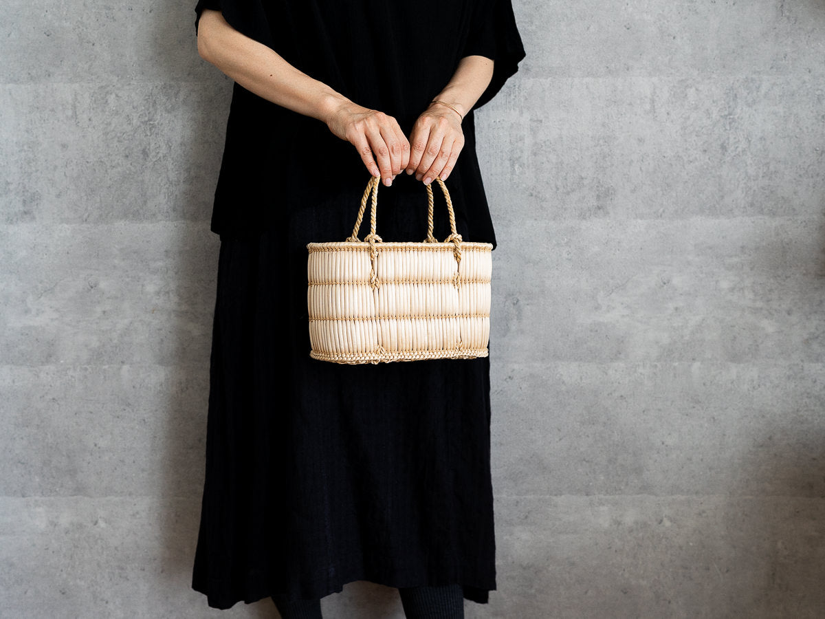 がま細工の手提げ 普段使いに – 市川籠店 | 1basketry