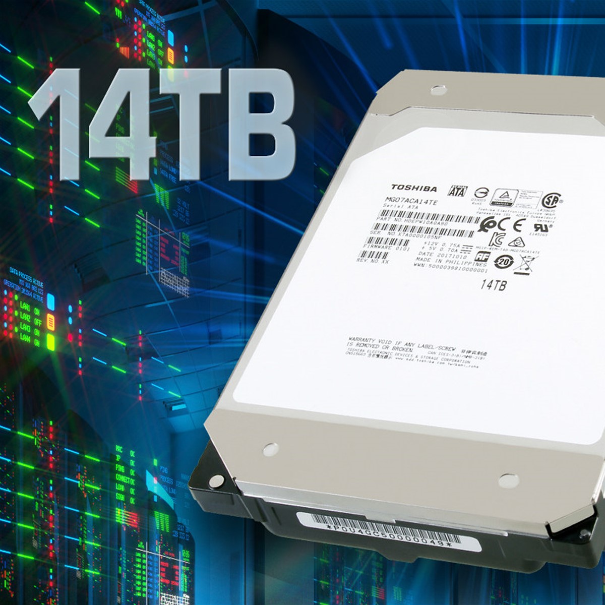 Toshiba unveils world's first 14TB conventional magnetic hard