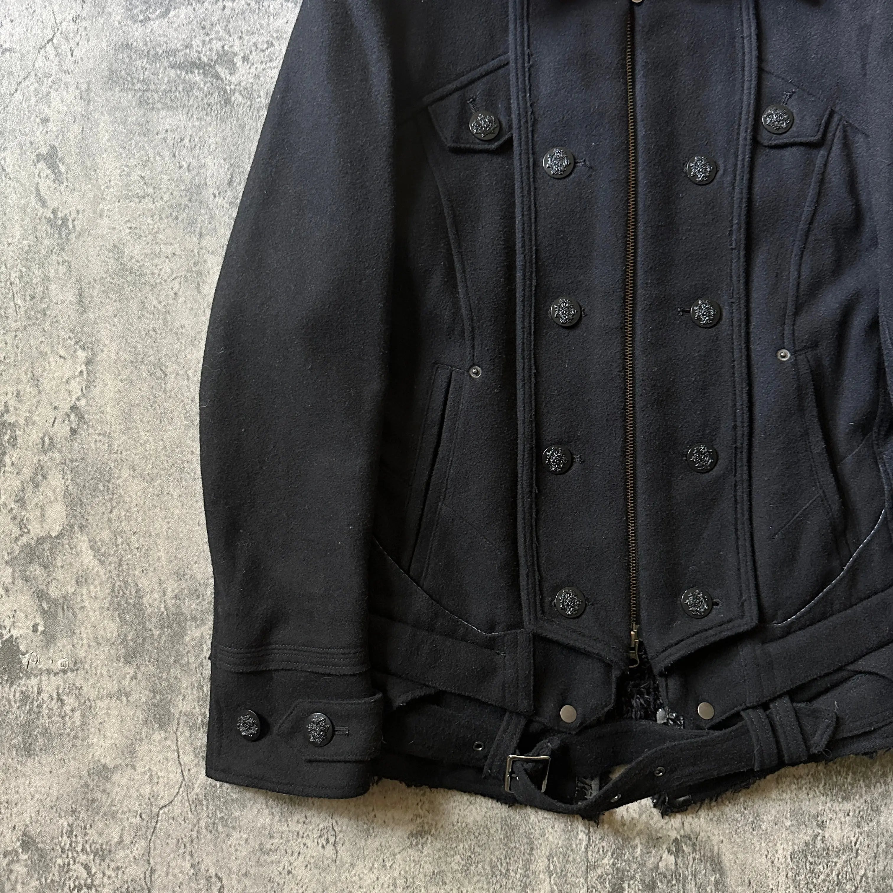 2000s PPFM Convertible Fur Napoleon Jacket - 269archive – 269Archive