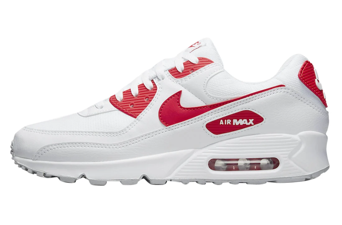 Nike Air Max 90 White Red - Aug 2022 - DX8966-100 - KicksOnFire.com