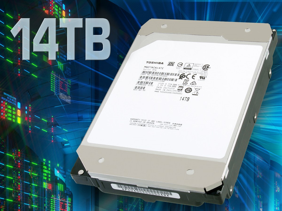 Toshiba unveils world's first 14TB conventional magnetic hard