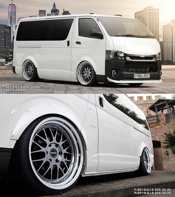 ハイエース用 ファブレス ヴァローネ LM-9 18インチホイール(2ピース