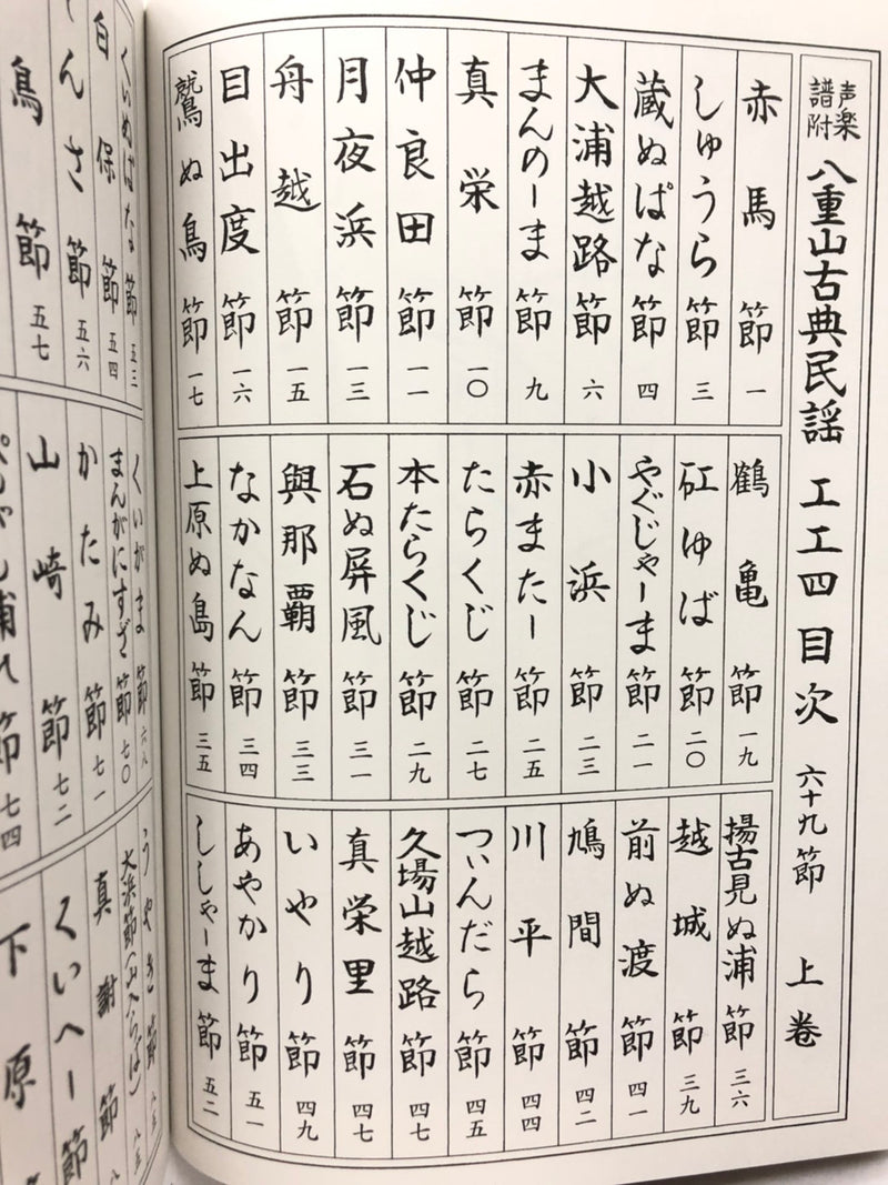 書籍】八重山古典民謡工工四 上巻/下巻 | つは琉球店