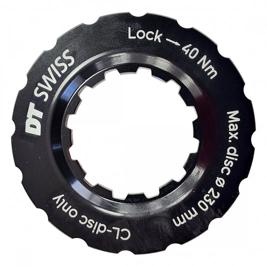 DT Swiss CenterLock Rotor Lockring - Black, Durable Aluminum