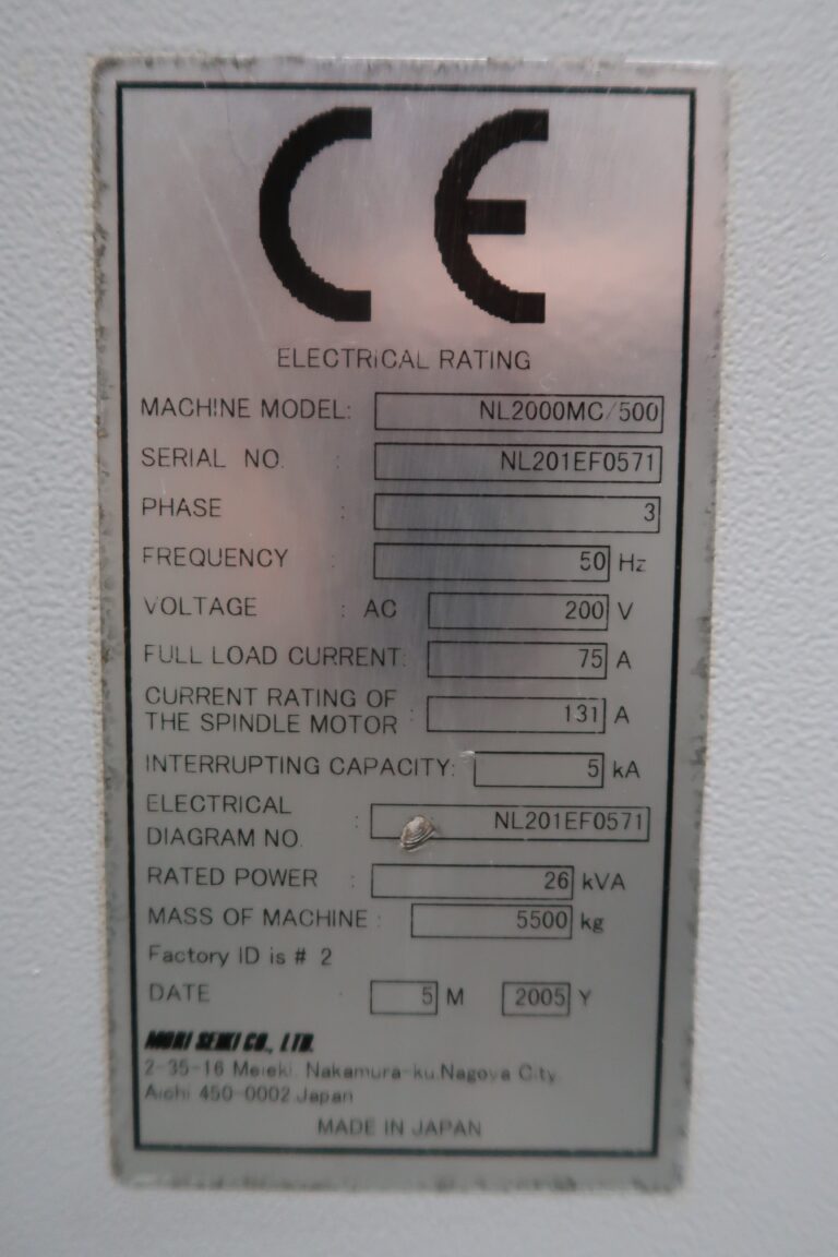 MORI SEIKI NL 2000 MC/500 (LAT0274) • 3axis Group