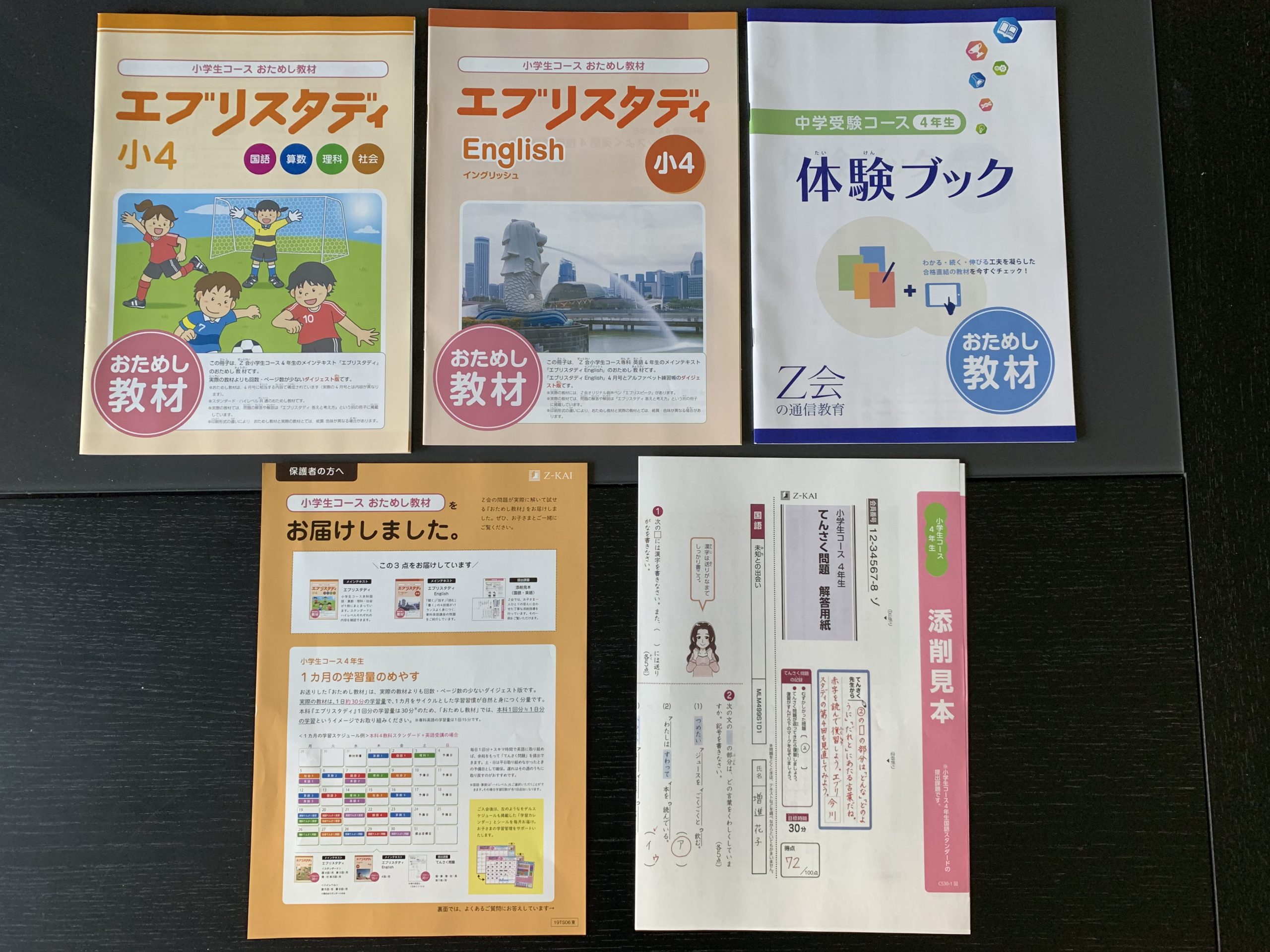 Z会小学4年生】小学生コース・中学受験コースの資料請求してみた