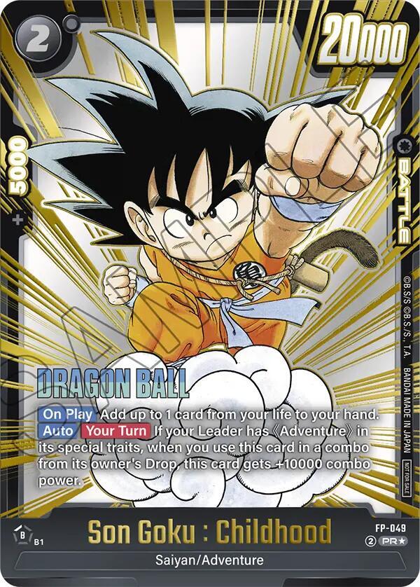 Son Goku : Childhood (Gold) - Fusion World Promotion Cards and