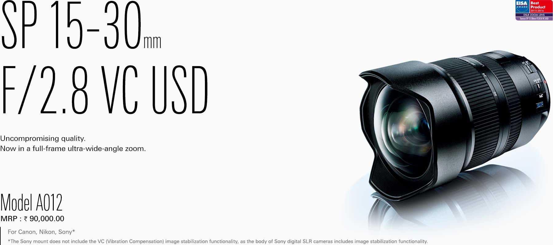 SP 15-30mm F/2.8 Di VC USD (Model A012)- Tamron India