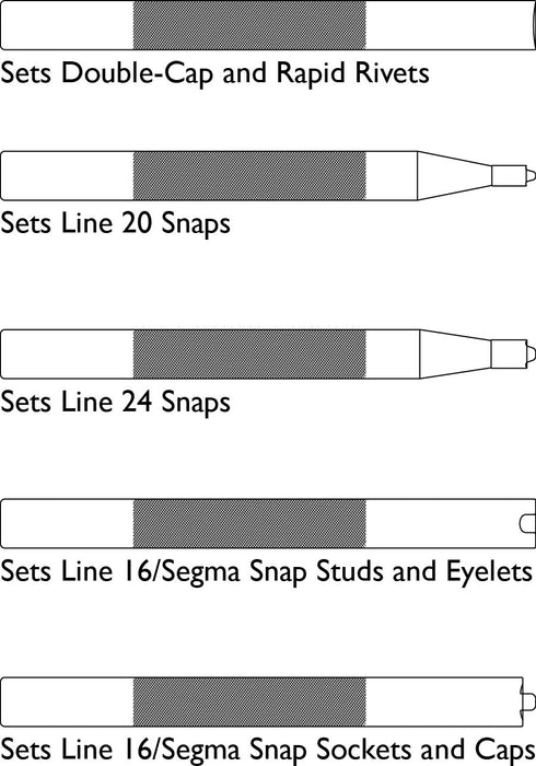 Craftool® Deluxe Snap-All/Rivet Setter Set — Tandy Leather, Inc.