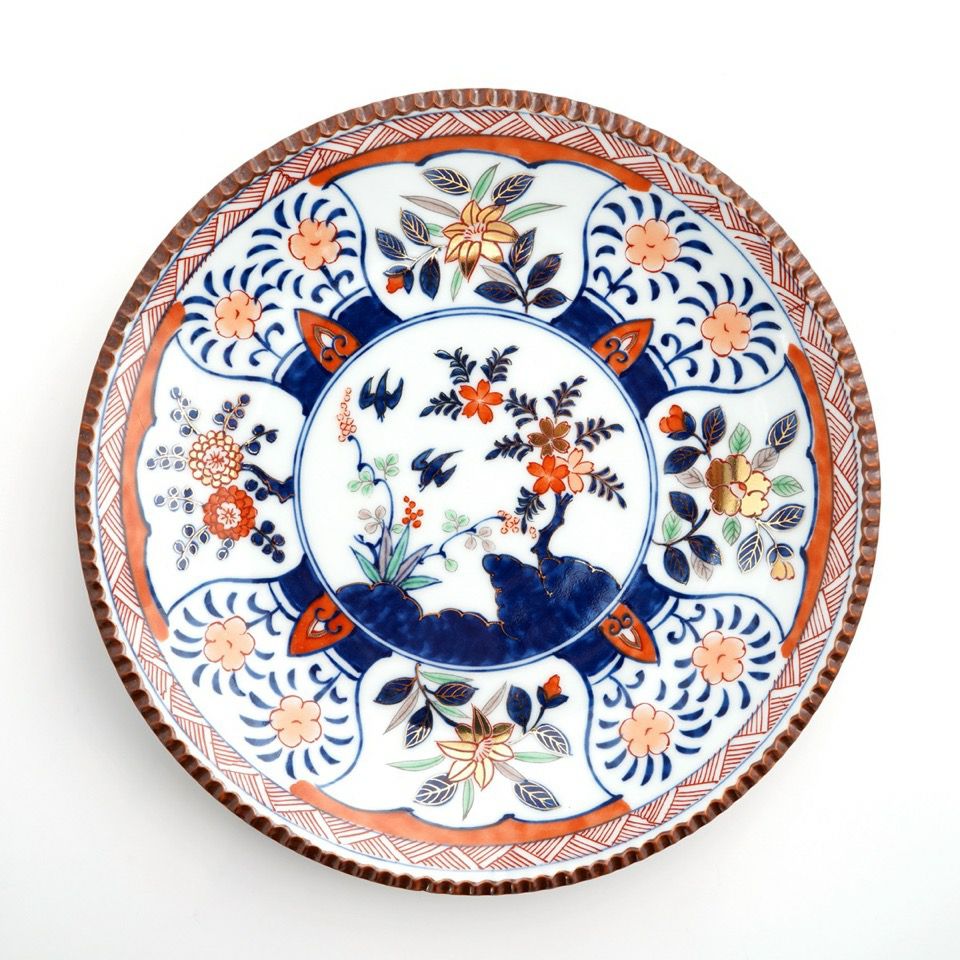 波佐見焼・三川内焼（長崎県） 【波佐見焼】錦木甲草花紋 プレート 210