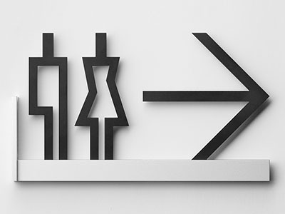 側面取付型ブラケット 立体ピクトサイン用（シルバー） | ピクチャー