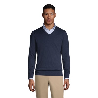 Lands' End Men's Cotton Modal Button Front Cardigan Sweater