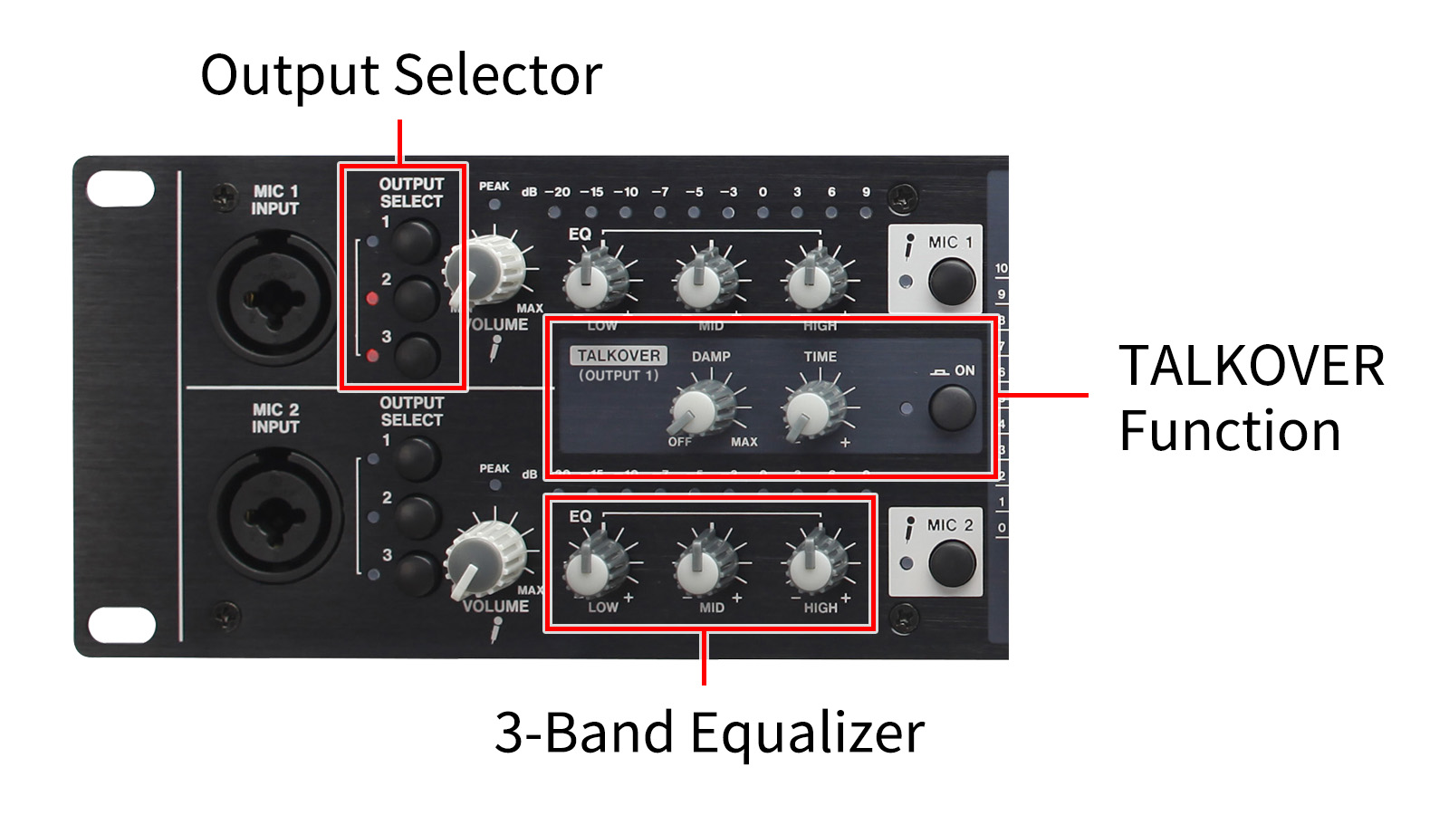 MZ-223 | 5-Channel Rackmount Multizone Mixer | TASCAM - United States