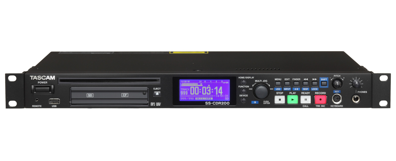 SS-CDR200 | Solid State/CD-RW Audio Recorder | TASCAM - United States