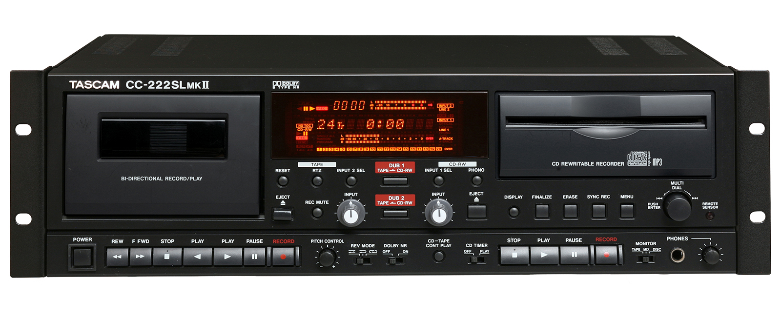 CC-222SLMKII | 業務用CDレコーダー/カセットデッキ | TASCAM (日本)
