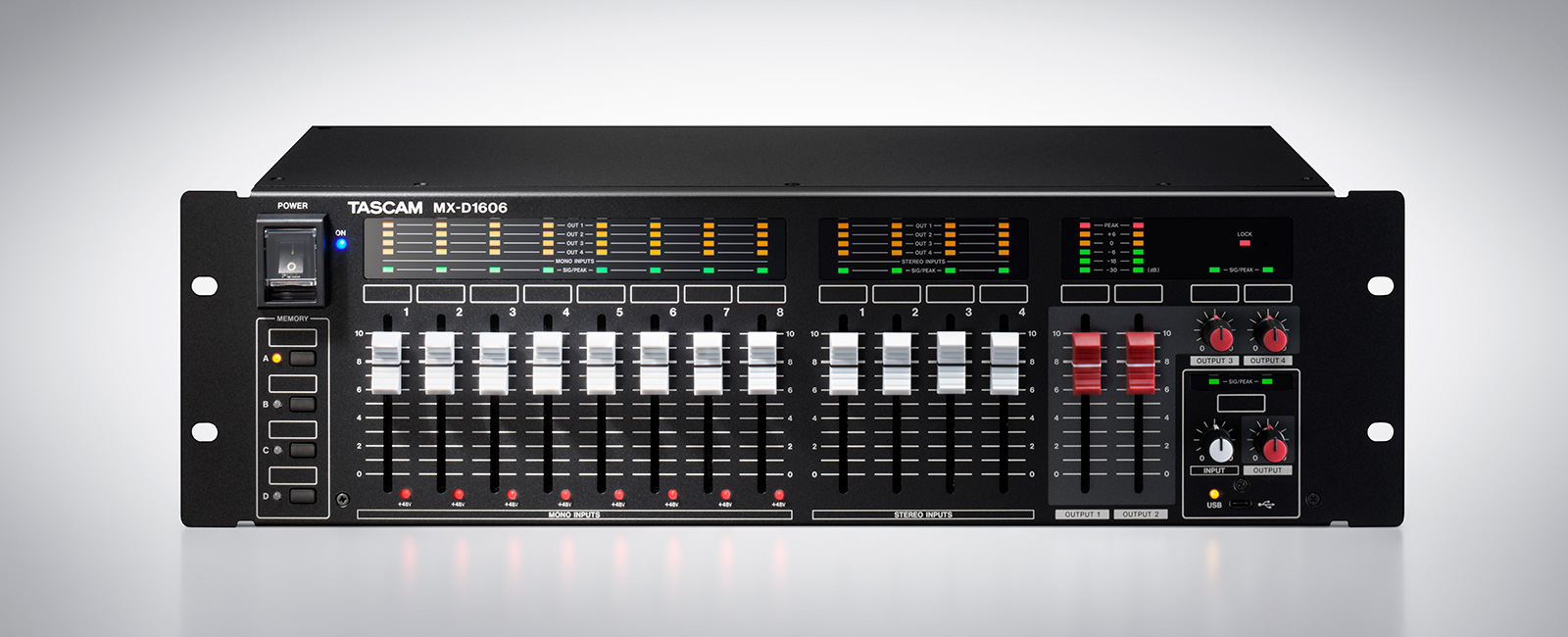 MX-D1606 | 設備用ラックマウントデジタルミキサー | TASCAM (日本)