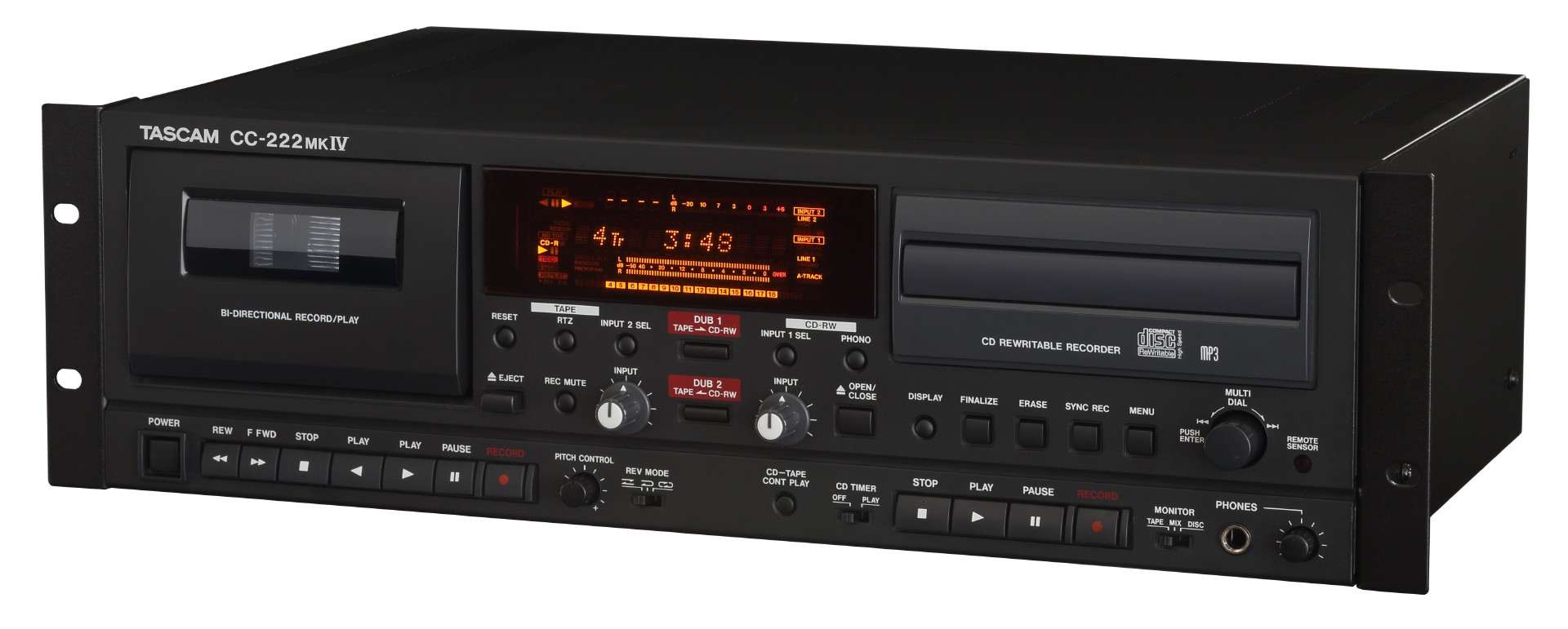 CC-222MKIV | CD Recorder/Cassette Deck | TASCAM - International