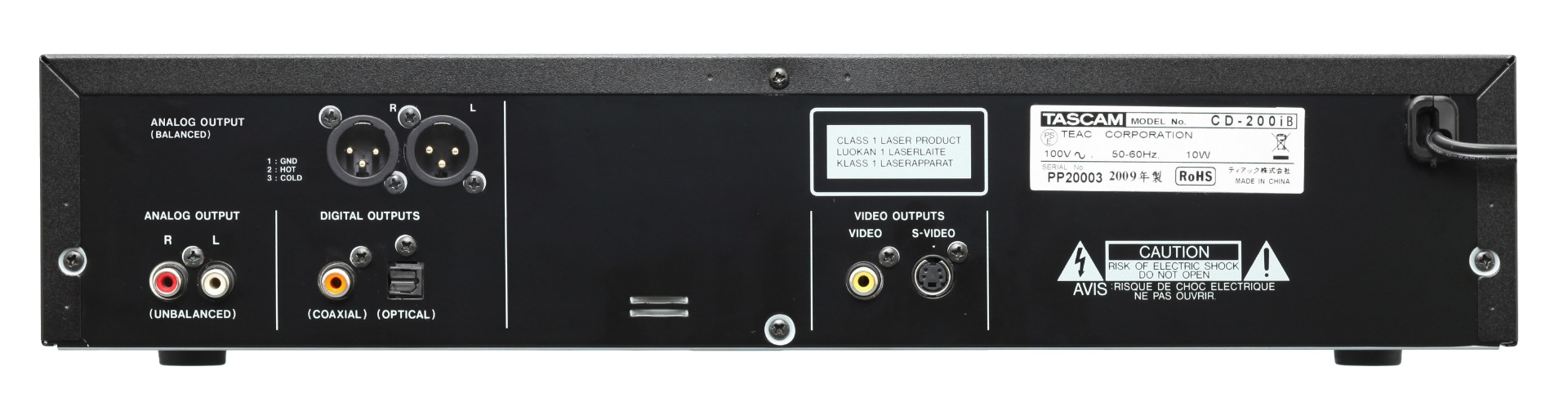 CD-200iB | Balanced CD Player/iPod Dock | TASCAM - International