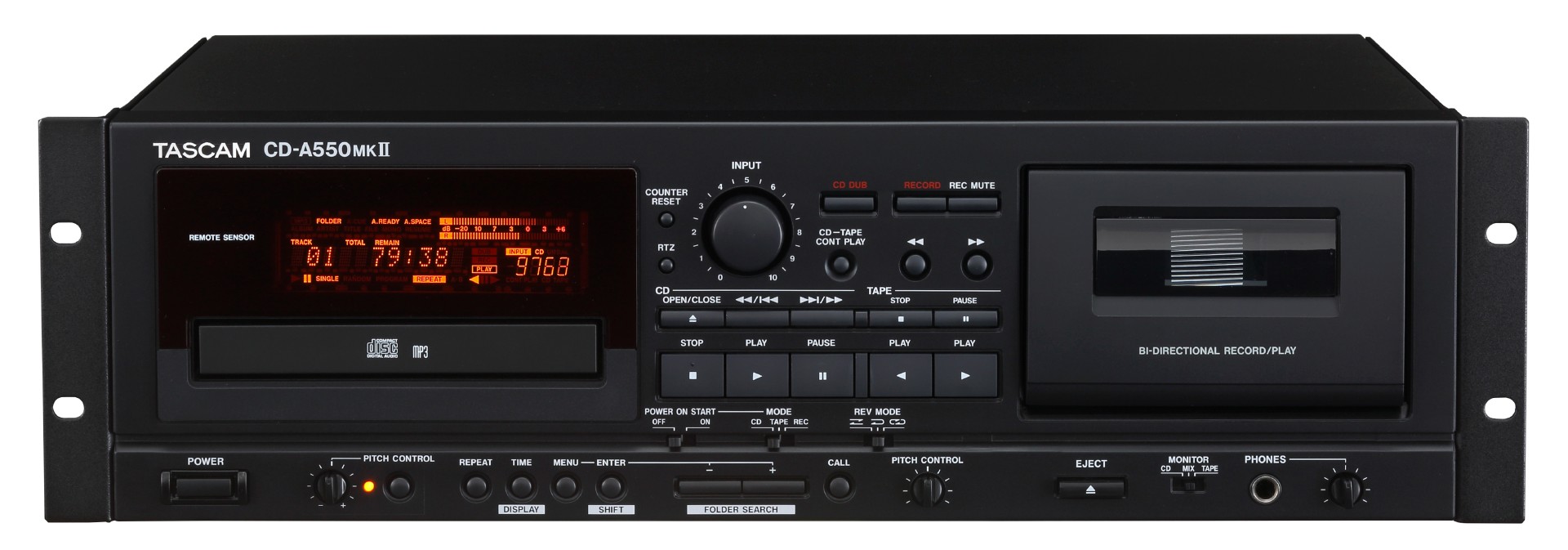 CD-A550MKII | 業務用CDプレーヤー/カセットデッキ | TASCAM (日本)