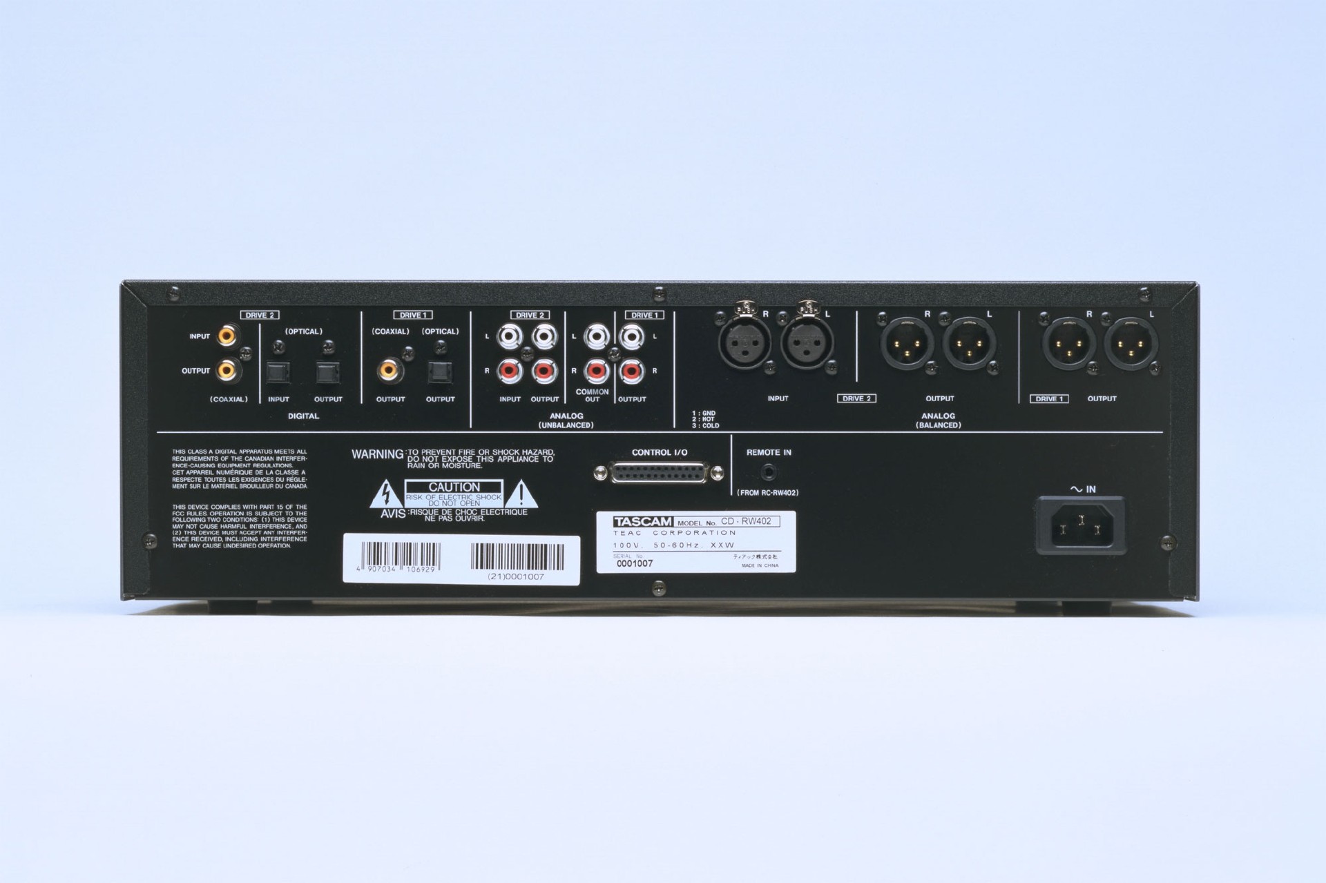 CD-RW402 | CDレコーダー/デュプリケーター | TASCAM(日本)