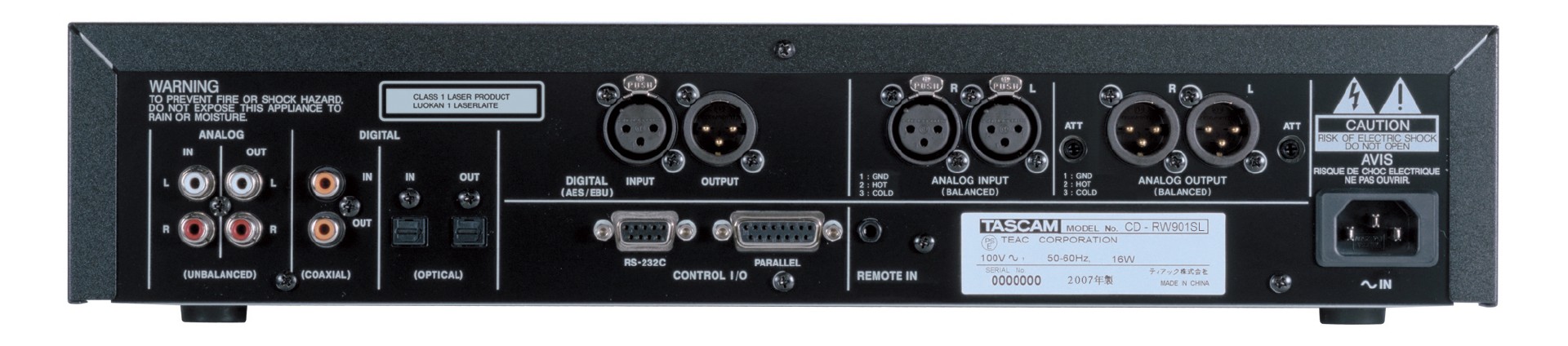 CD-RW901SL | 業務用CDレコーダー | TASCAM (日本)