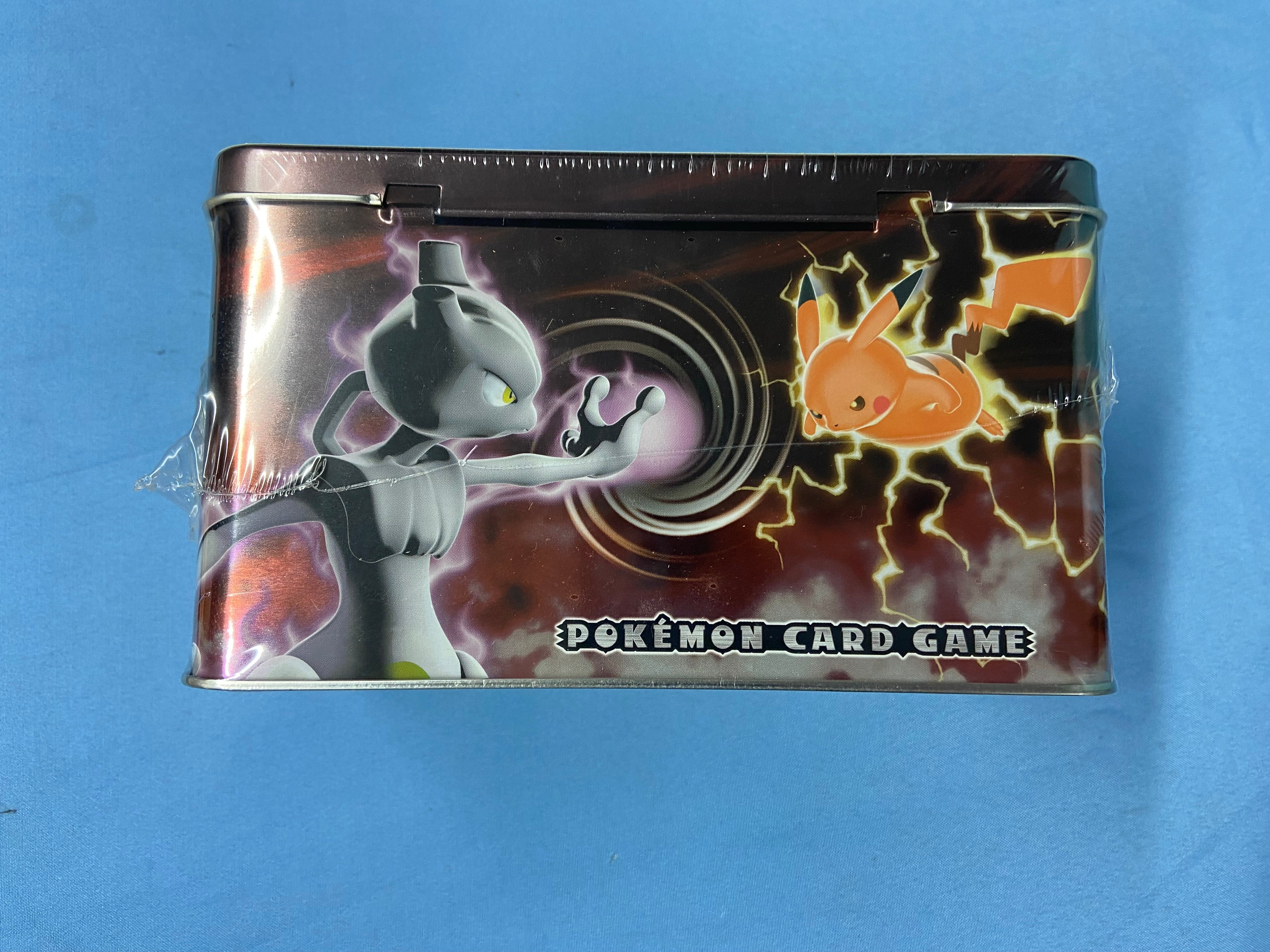 Pokemon TCG: Pikachu & Mewtwo Gold Star Gift Box Tin Japanese