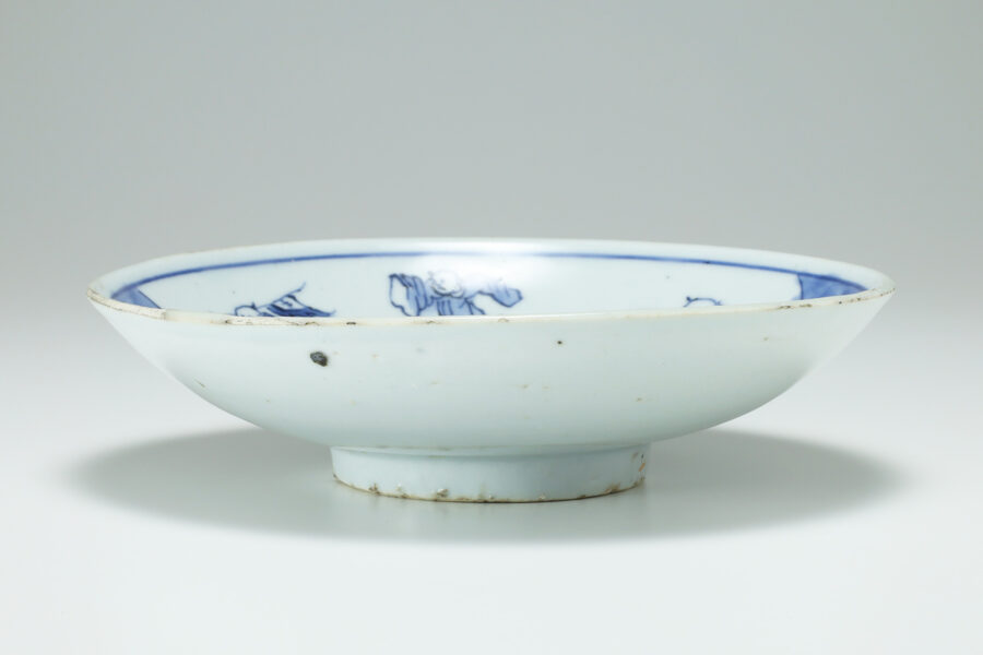 古染付唐子文皿（5客 / 明時代） - 天平堂（TENPYODO）